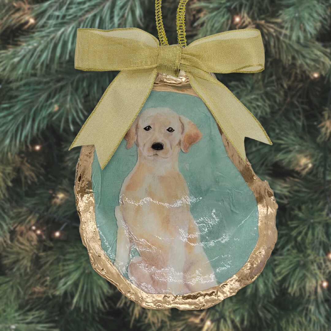 Yellow Lab Christmas Tree Ornament, Dog Christmas Ornament, Labrador