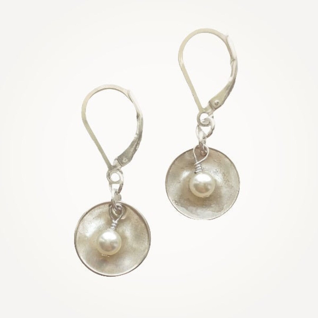 Oyster Earrings With Your Choice of 1,2 or 3 Pearls Sterling