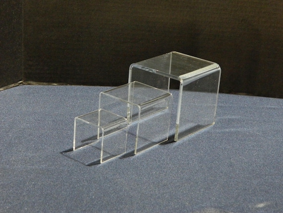 Clear Acrylic Riser Set of 3 - 2", 3", 4" Thickness 1/8"