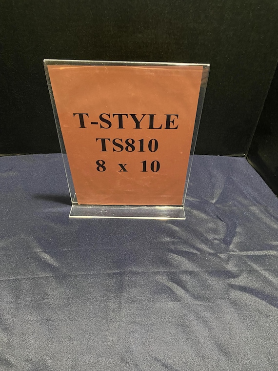 8"W x 10"H Acrylic Sign Holder for Countertops, Cabinets, Tables