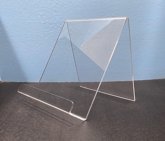 10" Non Adjustable acrylic display stand. Clear Acrylic. Thickness .118