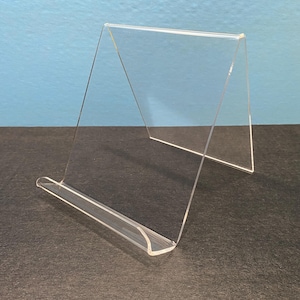 8&quot; Non Adjustable acrylic display stand. Clear Acrylic. Thickness .118
