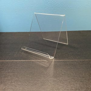 6&quot; Non Adjustable acrylic display stand. Clear Acrylic. Thickness .118