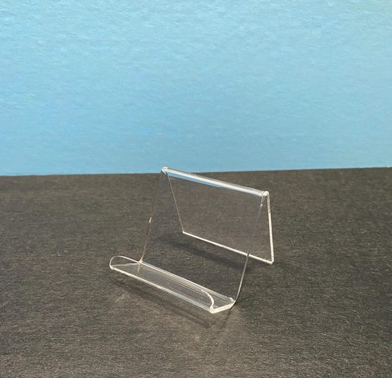 2" Non Adjustable acrylic display stand. Clear acrylic. Thickness .100