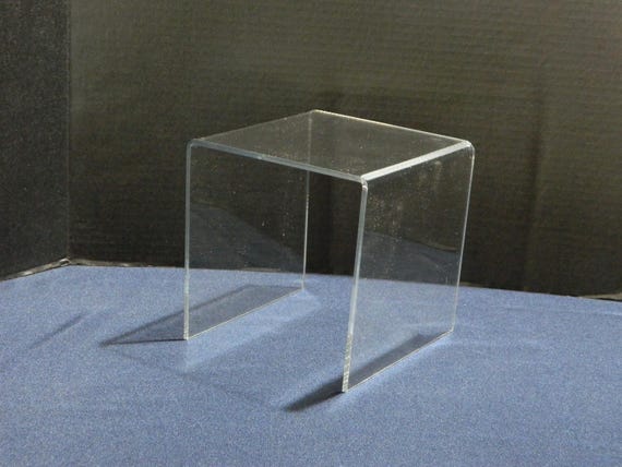 Clear Acrylic Riser 6"L x 6"W x 6"H Thickness 3/16"