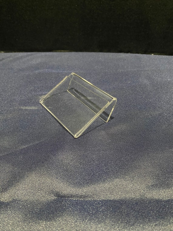 Clear Acrylic Hang On Sneeze Guard or Glass Shield Banquet Holder 2"W x 3.5"L Qty 1 Dozen