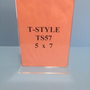 5”H x 7”W Acrylic Sign Holder for Countertops, Cabinets or Tabletops.