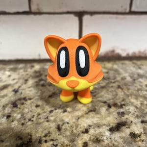 3D Printed Blob Cat – Cute Modern Cat Sculpture – Quirky Home Decor & Gift