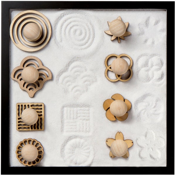 Sand Stamps for Zen Garden Sand Patterns: Original | Sky & Sea | Forest | Fruits (new variation)