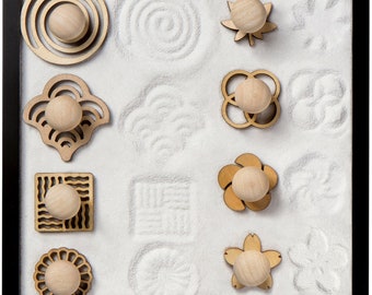 Sand Stamps for Zen Garden Sand Patterns: Original | Sky & Sea | Forest | Fruits (new variation)