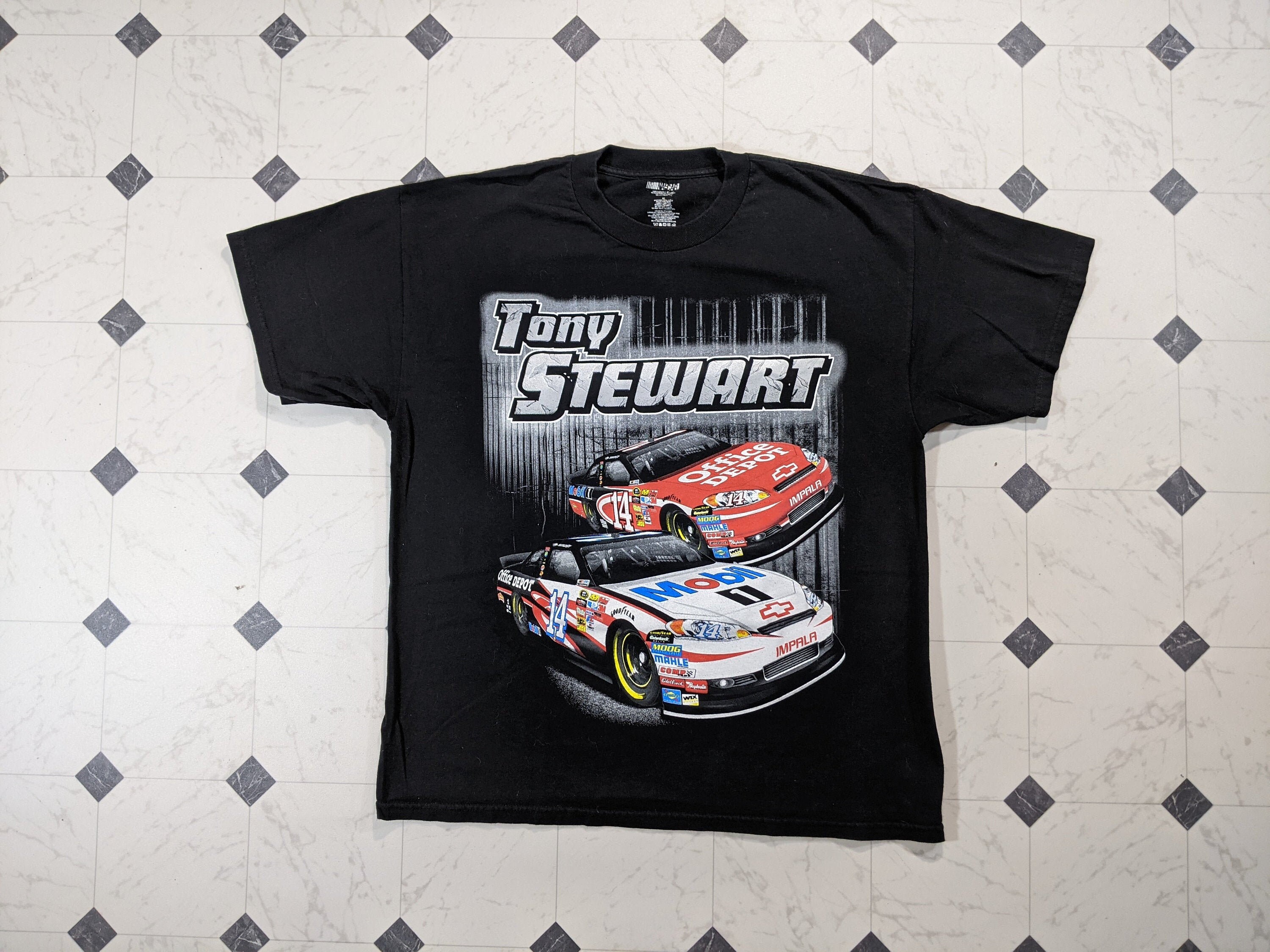 Vintage Early 2000s NASCAR Tony Stewart 14 Racing T Shirt XL Daytona ...