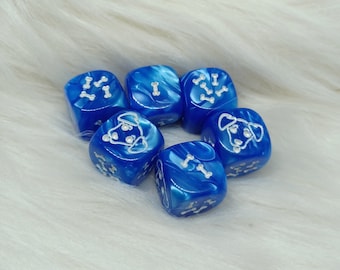 Puppy Dice - Set of 6 Engraved D6 Dice - 16mm - Free US Shipping