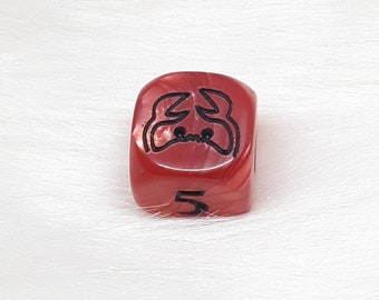 Crab Dice - ONE Engraved D6 Dice - 16mm