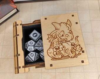 Mini Book Dice Box - Laser Cut - Hand Assembled
