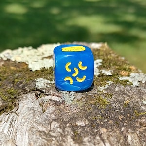 Macaroni and Cheese Dice - ONE Engraved D6 Dice - 16mm