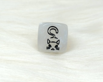 Kitty and Mice Dice - ONE Engraved D6 Dice - 16mm