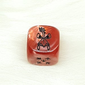 Angry Rooster Dice - ONE Engraved D6 Dice - 16mm