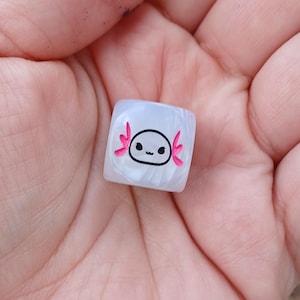 Axolotl Dice - ONE Engraved D6 Dice - 16mm