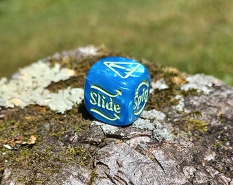 Blue and Green Gaslands Dice - ONE Engraved D6 Dice - 16mm