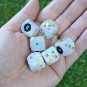 Dustball and Star Dice - Set of 6 Engraved D6 Dice - 16mm - Free US Shipping