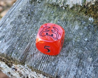 Crab Dice - ONE Engraved D6 Dice - 16mm