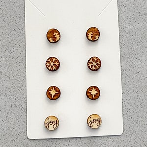 Stud Earring SVG Bundle, Winter Stud Earrings, Stud Earring SVG Files