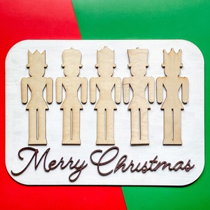 Sinal de Natal do quebra-nozes SVG, arquivos SVG cortados a laser, arquivo SVG de decoração de Natal