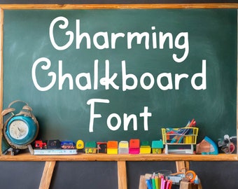 Charming Chalkboard Font, Commercial Use Font, Cute Fonts, Fonts for Crafting, Handwritten Font