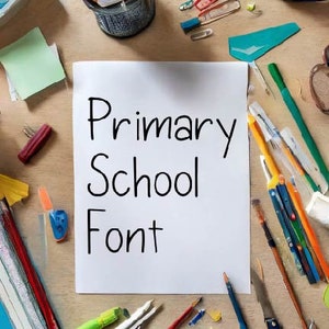 Fuente de escuela primaria, Fuente de uso comercial, Fuentes lindas, Fuentes para elaboración, Fuente manuscrita
