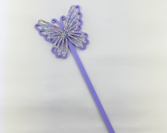 Archivo SVG de varita de mariposa, archivo SVG de topper de pastel de mariposa, archivo SVG láser, archivo de corte para láseres