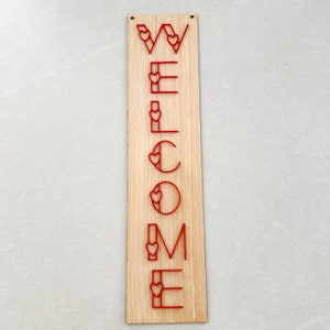 Welkomstbord SVG-bestand, laser SVG-bestand, GlowForge SVG-bestand, Valentijn welkomstbord
