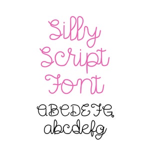 Silly Script Font, Commercial Use Font, Cute Fonts, Fonts for Crafting, Handwritten Font