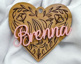 Mom Tag SVG File, Mother’s Day Tag SVG, Laser Cut Heart Gift Tag, Glowforge Laser Cut Bundle, Instant Download