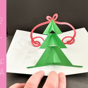 Cartão pop-up de árvore de Natal