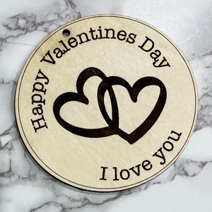 Valentine Gift Tag SVG for GlowForge or laser cutting Ready to cut SVG file