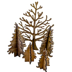 Winter Tree Laser SVG File, Laser Cut File, Christmas SVG File