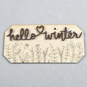 Winter Wood Sign SVG, Laser Cut SVG File, Winter Wood Sign, Pine Sign for Winter