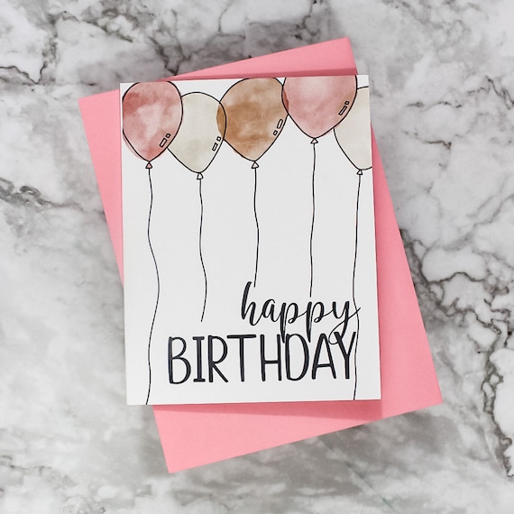 Printable Birthday Card PDF with SVG/PDF envelope pattern | Etsy