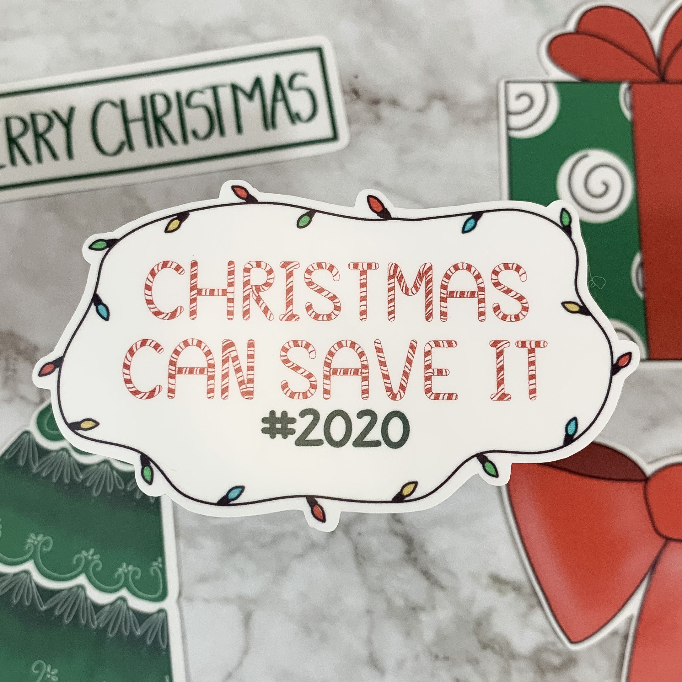 Christmas Sticker Design Bundle PNG For Print and Cut | Etsy
