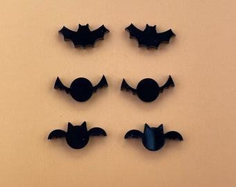 Laser Cut Earring Files, Halloween SVG file, Bat Earring SVG, Stud Earring Bundle, Cat Earring SVG