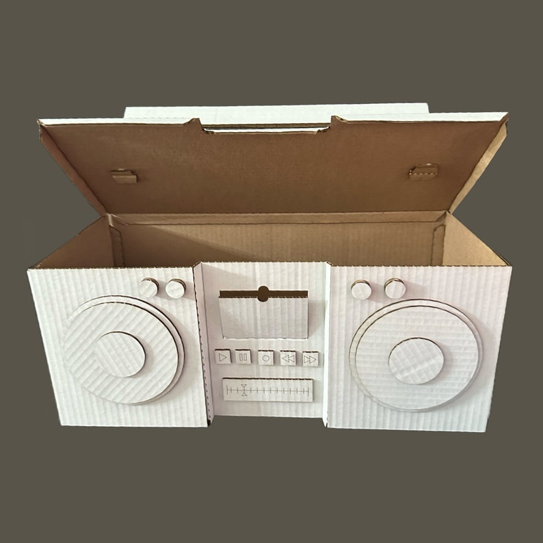 Boom Box Laser SVG File, Cardboard Laser SVG File, Valentine Box Laser ...