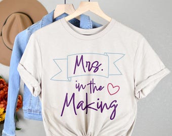 Mrs. in the Making SVG, Wedding Shower T-shirt Design, Cut File for Cricut and Silhouette, Bridal Shower Sign Bundle SVG PNG, Dxf, Pdf