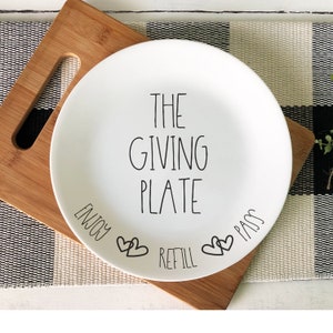 The Giving Plate SVG PNG digital cricut silhouette cut file, family gathering plate png file, bread basket platter giving plate SVG
