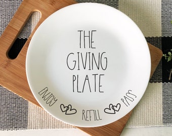 The Giving Plate SVG PNG digital cricut silhouette cut file, family gathering plate png file, bread basket platter giving plate SVG