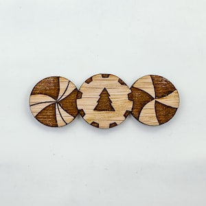 Christmas Candy Hair Clip SVG File, Laser Cut File, Hair Clip Laser Cut File