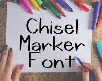 Chisel Marker Font, Commercial Use Font, Cute Fonts, Fonts for Crafting, Handwritten Font