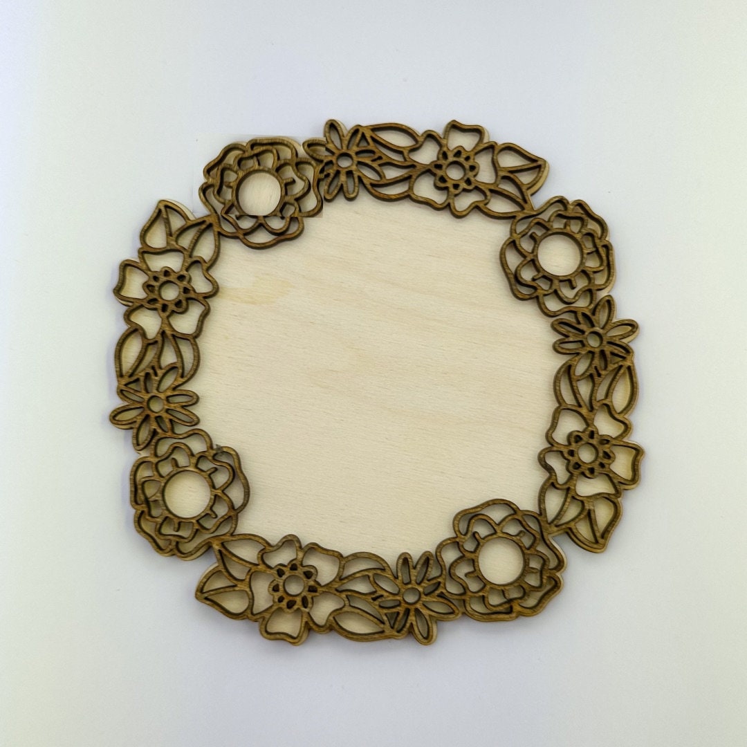 Floral Monogram Layered Sign SVG Bundle SVG for Laser - Etsy