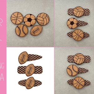 Sports Hair Clip SVG File, Laser Cut File, Hair Clip Laser Cut File, Chevron Pattern Hair Clip Laser Cut File, Magnet Laser Cut File