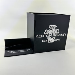 Pen holder SVG File, Business Card Holder SVG File, GlowForge SVG File, Desk Organizer Cut File, Laser Cut File