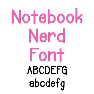 Notebook Nerd Font, Classroom Handwritten Font, Cute Fonts, Commercial Use Font, Fonts for Crafting, Modern Font, Playful Aesthetic Font
